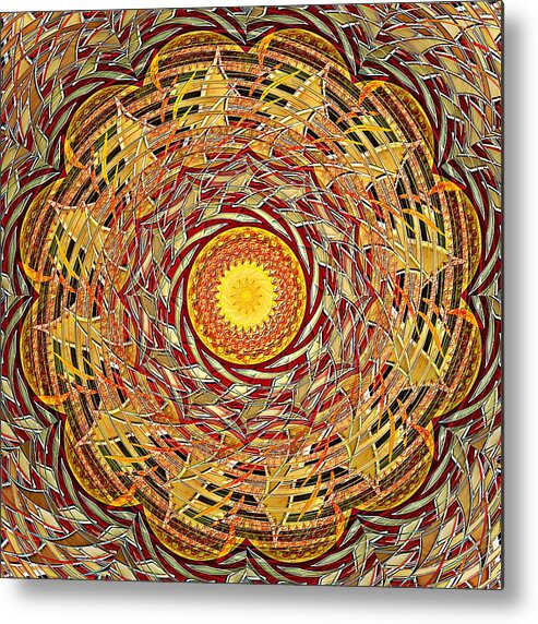 Oriental Metal Print featuring the digital art Sun Basket Revolver by David Manlove