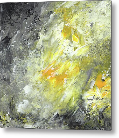 Abstract Metal Print featuring the painting Sunny Life by Jai Johnson