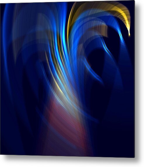 Abstract Art Metal Print featuring the digital art Sunray Blues by Ronald Mills