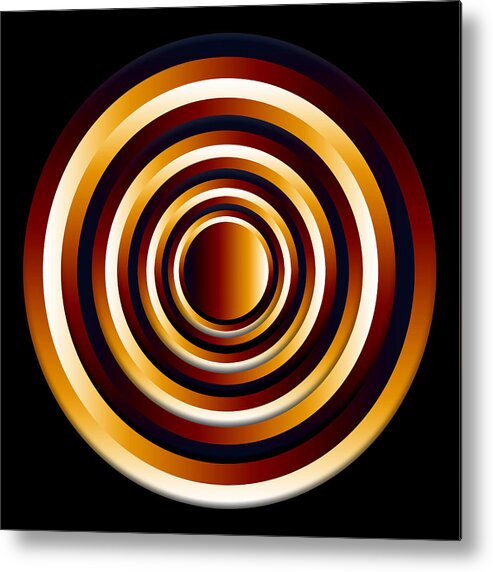 Circle Metal Print featuring the digital art Sunrise Gradient Circles Sans Border by Pelo Blanco Photo