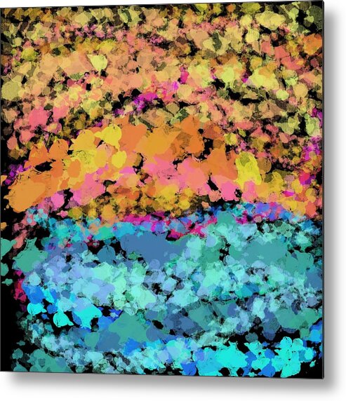 Colorful Metal Print featuring the photograph Sunset Dots by Lisa White