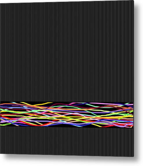 Black Metal Print featuring the digital art Swept Away by Designs By L