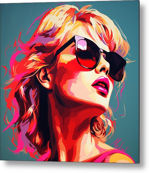 Taylor Swift Metal Print featuring the painting Taylor Swift IX by Jackie Medow-Jacobson