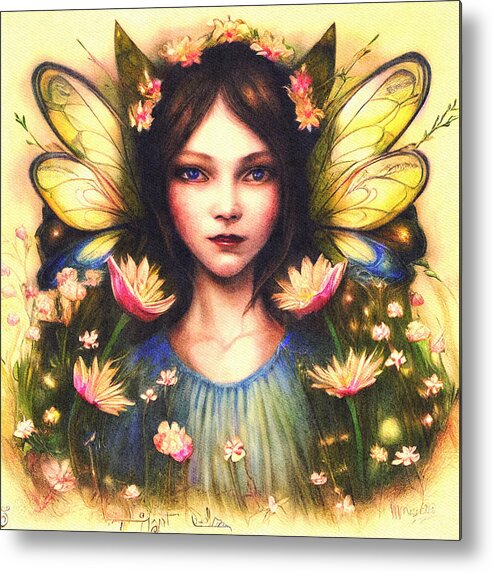 Faerie Queen Metal Print featuring the mixed media The Faerie Queen by Ann Leech