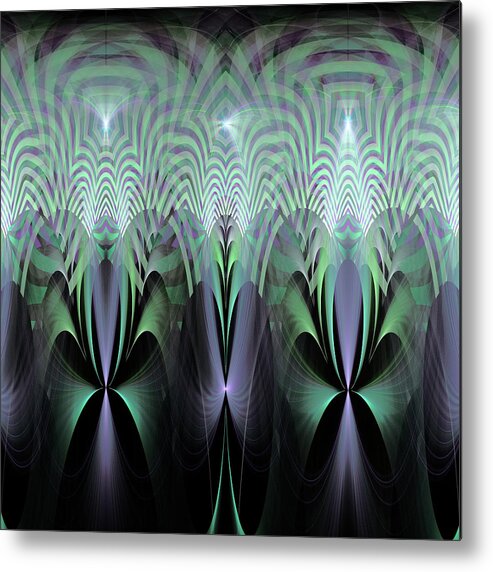 Fractal Metal Print featuring the digital art The Garden #6 by Mary Ann Benoit