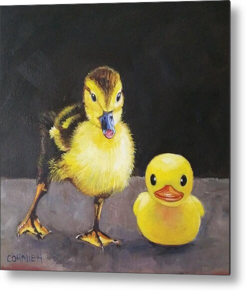 Duck Metal Print featuring the painting The Imposter by Jean Cormier