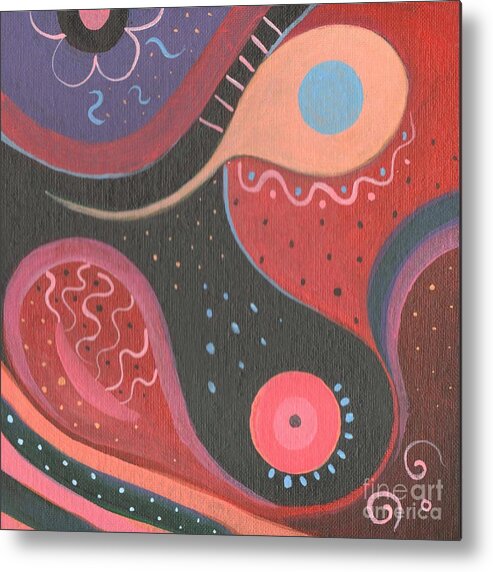 The Joy Of Design Lxviii Part 2 By Helena Tiainen Metal Print featuring the painting The Joy of Design LXVIII Part 2 by Helena Tiainen