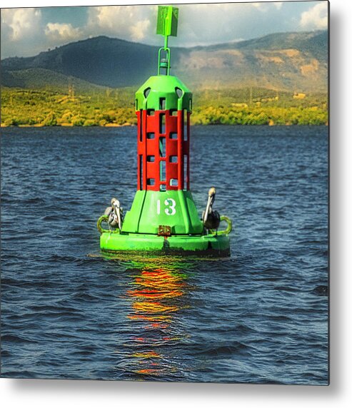 Buoy Metal Print featuring the photograph The Number 13 by Micah Offman