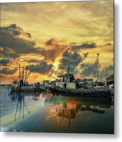 Cienfuegos Metal Print featuring the photograph The seaport of Cienfuegos by Micah Offman
