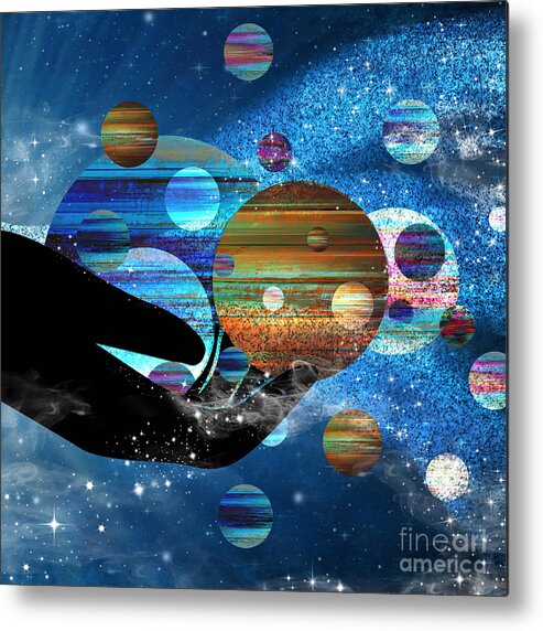 Space Metal Print featuring the digital art The Source by Diamante Lavendar