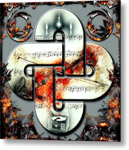 Stradivarius Metal Print featuring the digital art The Stradivarius by Michael Damiani