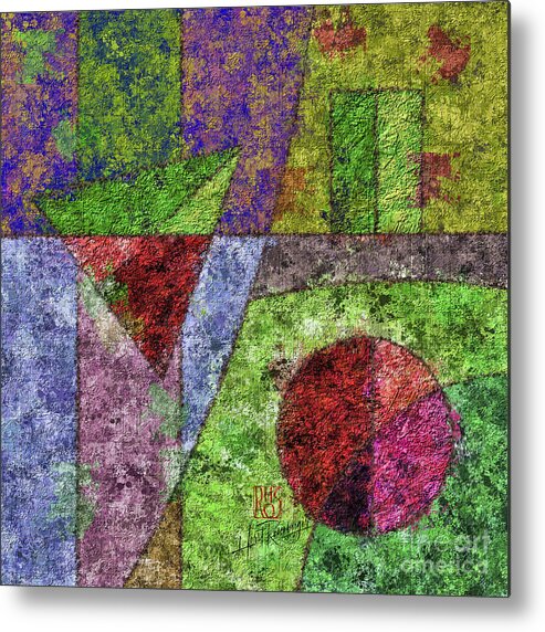 Abstract Metal Print featuring the painting The World Blurs by Horst Rosenberger