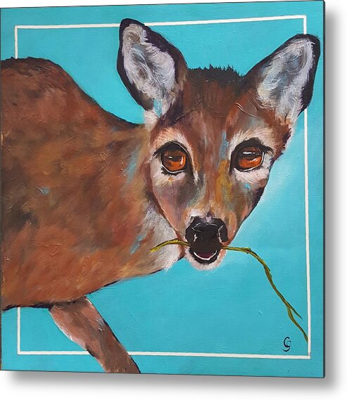 The Yearling Metal Print featuring the painting The Yearling #4.23 by Cheryl Nancy Ann Gordon
