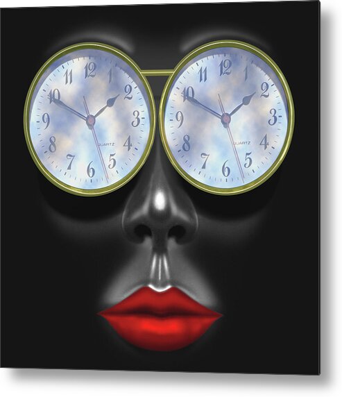 Sensual Metal Print featuring the photograph Time In Your Eyes - SQ by Mike McGlothlen