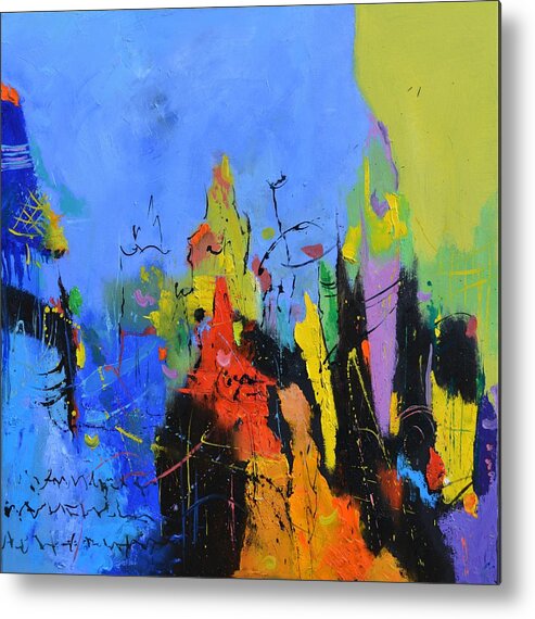 Abstract Metal Print featuring the painting Tocatta by Pol Ledent