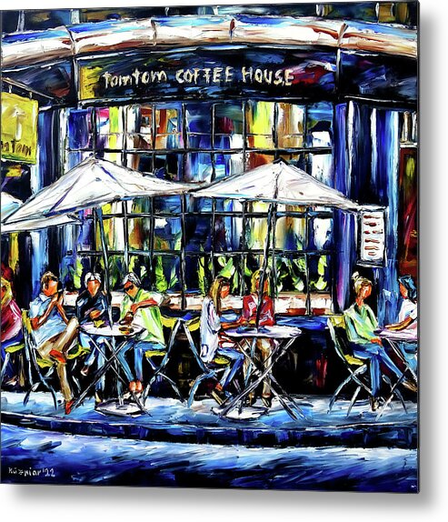 London Cafe Metal Print featuring the painting Tomtom Coffee House, London by Mirek Kuzniar