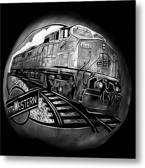 Train Metal Print featuring the photograph Train BW by Stuart Manning