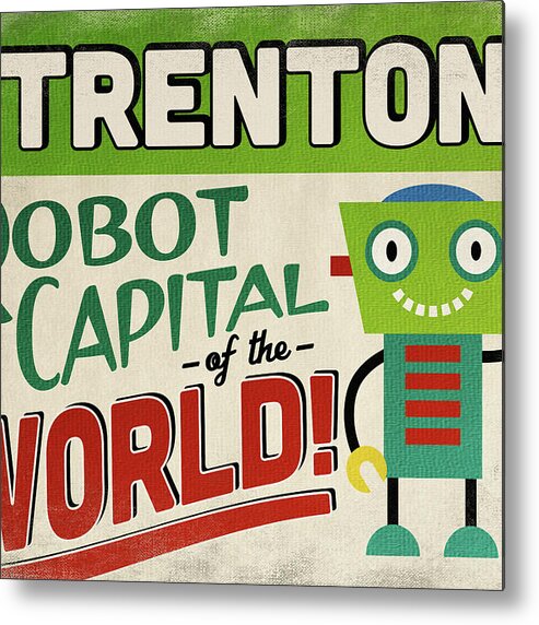 Trenton Metal Print featuring the photograph Trenton New Jersey Robot Capital by Flo Karp
