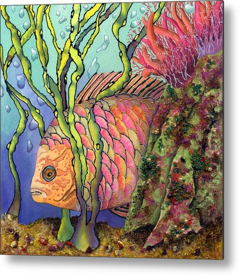 Ocean Metal Print featuring the painting Tropical Fish by Lynne Henderson