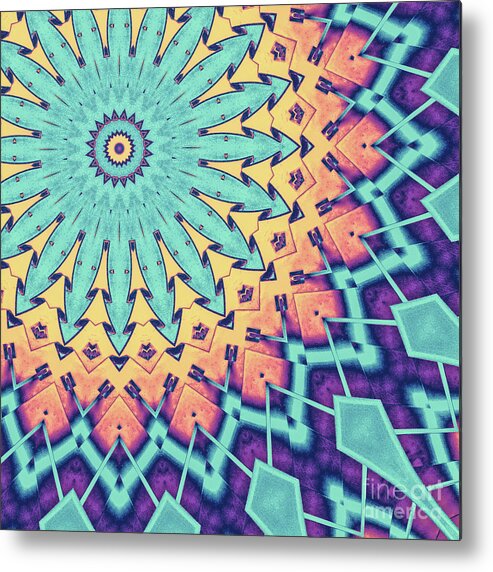 Turquoise Metal Print featuring the digital art Turquoise Abstract by Phil Perkins