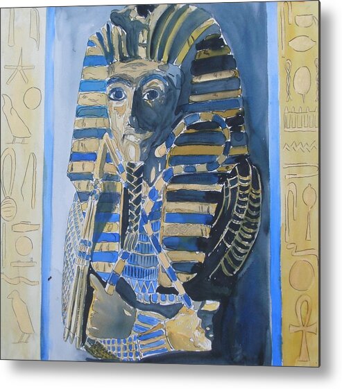 King Tut Egyptian Metal Print featuring the mixed media Tut by Jeremy Moore