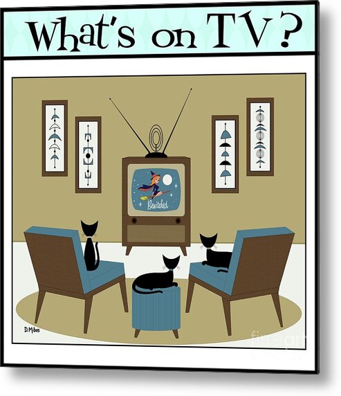  Metal Print featuring the digital art TV icon by Donna Mibus