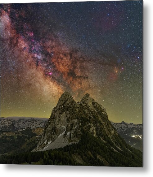 Mountains Metal Print featuring the photograph Twin Peaks by Ralf Rohner