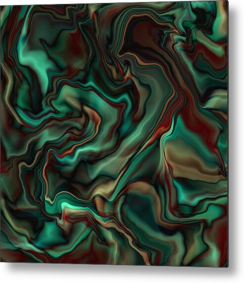 Abstract Metal Print featuring the digital art Tendril by Nancy Levan