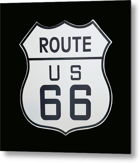 Us Rt 66 Metal Print featuring the photograph US Rt 66 Sign by Flees Photos