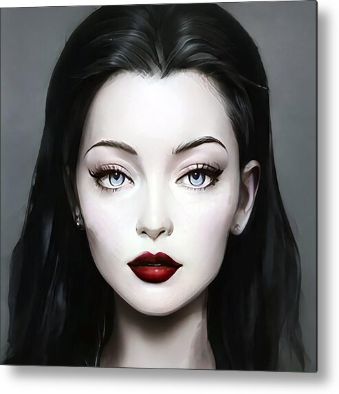 Vampire Metal Print featuring the digital art Vampire by Caterina Christakos