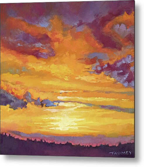 Painting Metal Print featuring the painting Victory Sunset by Catherine Twomey