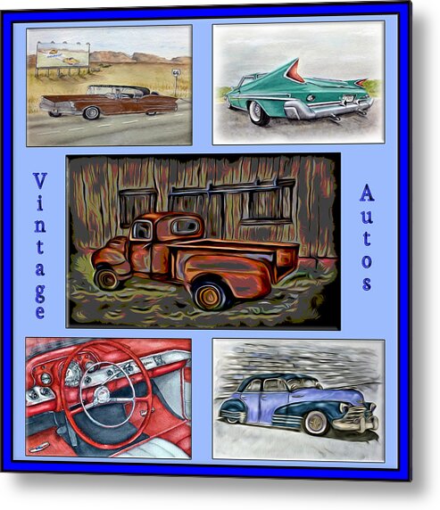 Chevy Metal Print featuring the digital art Vintage Auto Poster by Ronald Mills