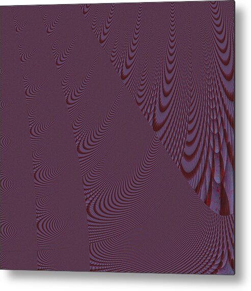 Fractal Metal Print featuring the digital art Violet Symphony by Stephane Poirier