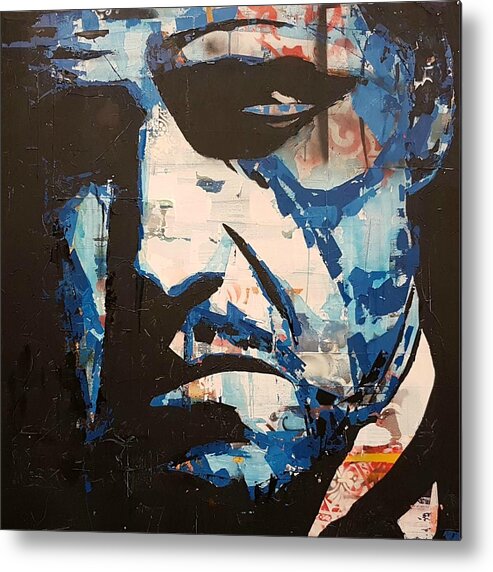 The Godfather Metal Print featuring the painting Vito Corleone - The Godfather by Paul Lovering