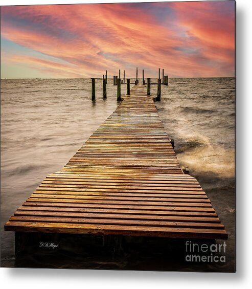 Seas Metal Print featuring the photograph Walkway In The Sea by DB Hayes