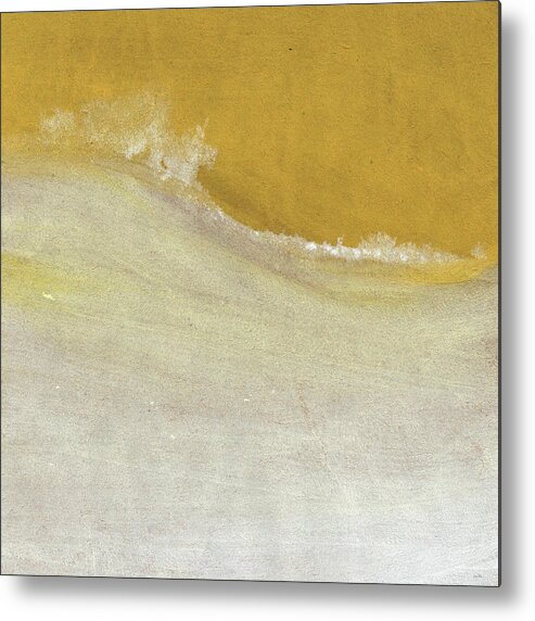 Abstract Metal Print featuring the painting Warm Sun- Art by Linda Woods by Linda Woods