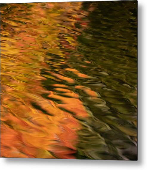 Orange Metal Print featuring the photograph Watercolor Brushstrokes by Linda Bonaccorsi