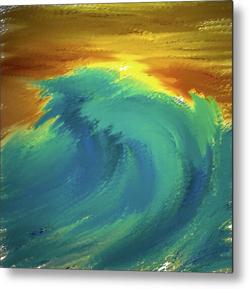 Wave Metal Print featuring the digital art Wave #k3 by Leif Sohlman