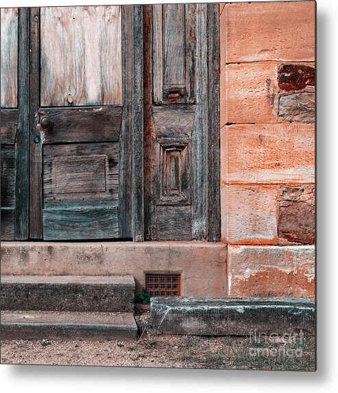 Wooden Metal Print featuring the photograph Weathered Doorway 3 by Russell Brown