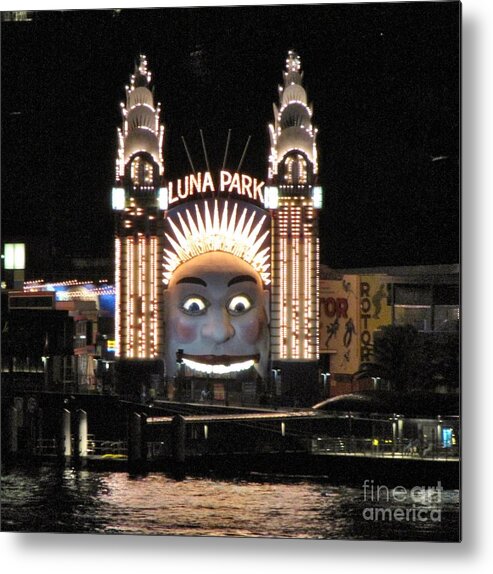Amusement Park Metal Print featuring the photograph Welcome To Luna Park - Sydney by World Reflections By Sharon