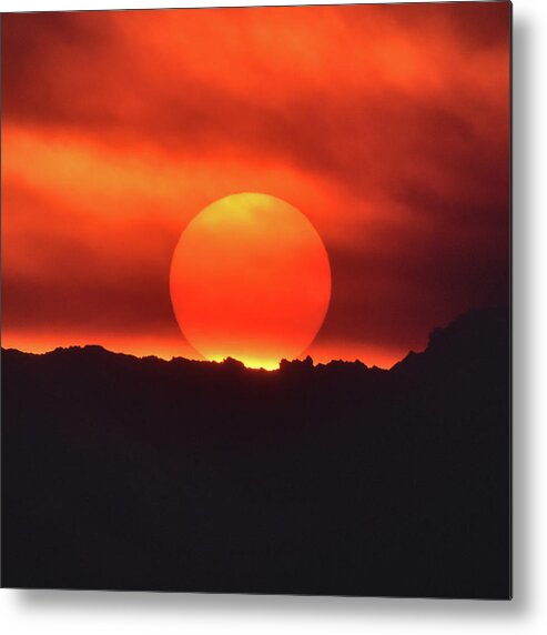 Sun Metal Print featuring the photograph Wildfire Sunset by Ben Foster