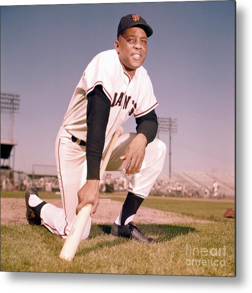 People Metal Print featuring the photograph Willie Mays by Kidwiler Collection