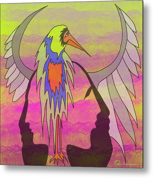 Quiros Metal Print featuring the digital art Wings by Jeffrey Quiros