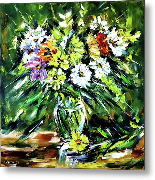 Flower Still Life Metal Print featuring the painting Winter Bouquet by Mirek Kuzniar