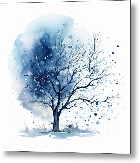 Four Seasons Metal Print featuring the painting Winter- Four Seasons Painting by Lourry Legarde