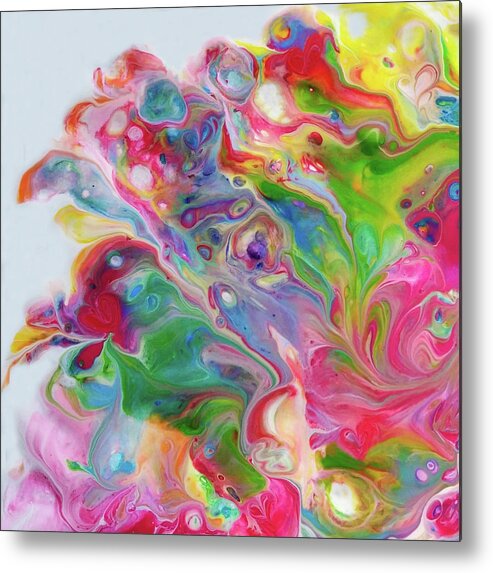 Rainbow Colors Metal Print featuring the painting Wonderous by Deborah Erlandson