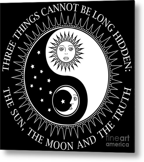 Yoga Teacher Buddha Sun Moon Truth Karma Gift Metal Print by Lukas Davis -  Fine Art America