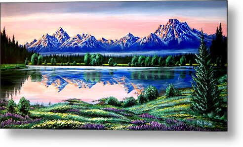 Horizons Metal Print featuring the photograph Teton's Meadow by Phil Koch