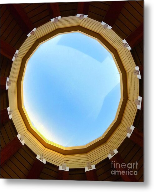 Window Metal Print featuring the photograph Circle Skylight by Suzanne Lorenz