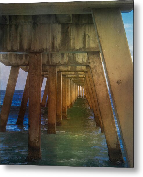 Pier Metal Print featuring the photograph Sunrise Under The Pier by Arlene Carmel